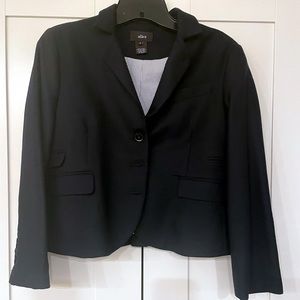NWOT Women Alara Navy Blue Pleated Back Wool Blazer Jacket Size 6